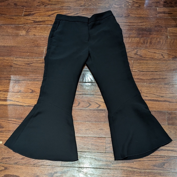 Sandro Paris Women's Black Flared High-Rise Pants Italy - size 40 - black - medi - Picture 4 of 8